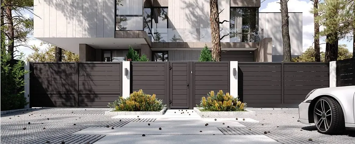 Заборные секции с заводским заполнением